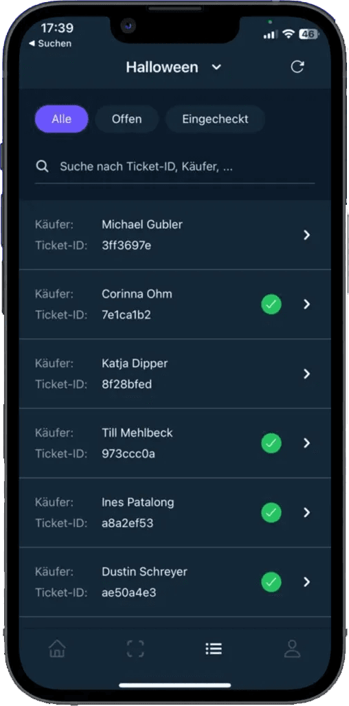 QR-Tickets mit der Weekendly Ticketscan-App scannen