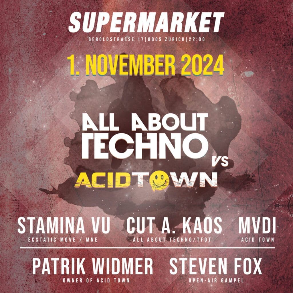 Titelbild vom Event All About Techno vs. Acid Town