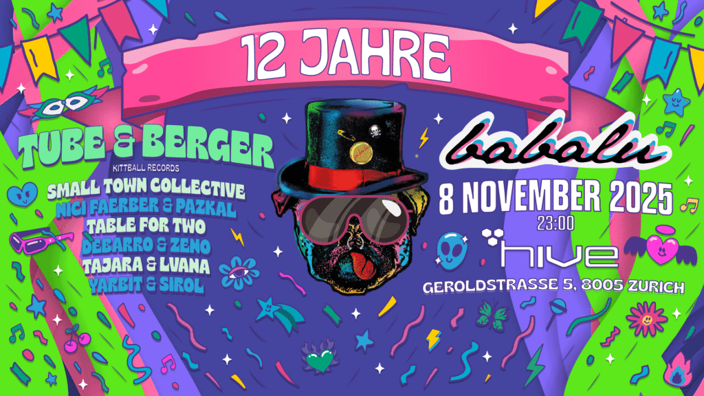 Titelbild vom Event 12 Jahre BABALU mit TUBE & BERGER