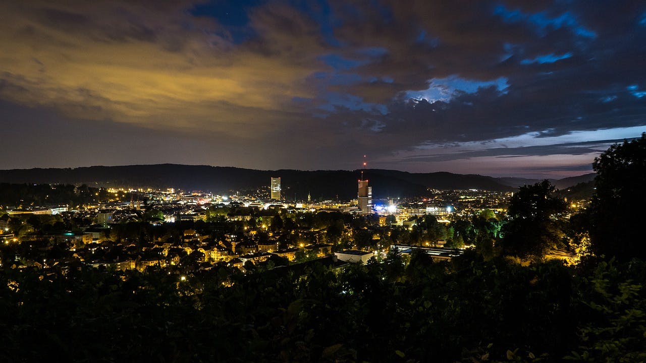 Winterthur in der Nacht