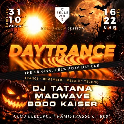 Flyer: DAYTIMER: DAYTRANCE HALLOWEEN EDITION